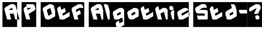 A P Otf A1gothic Std字体转换
